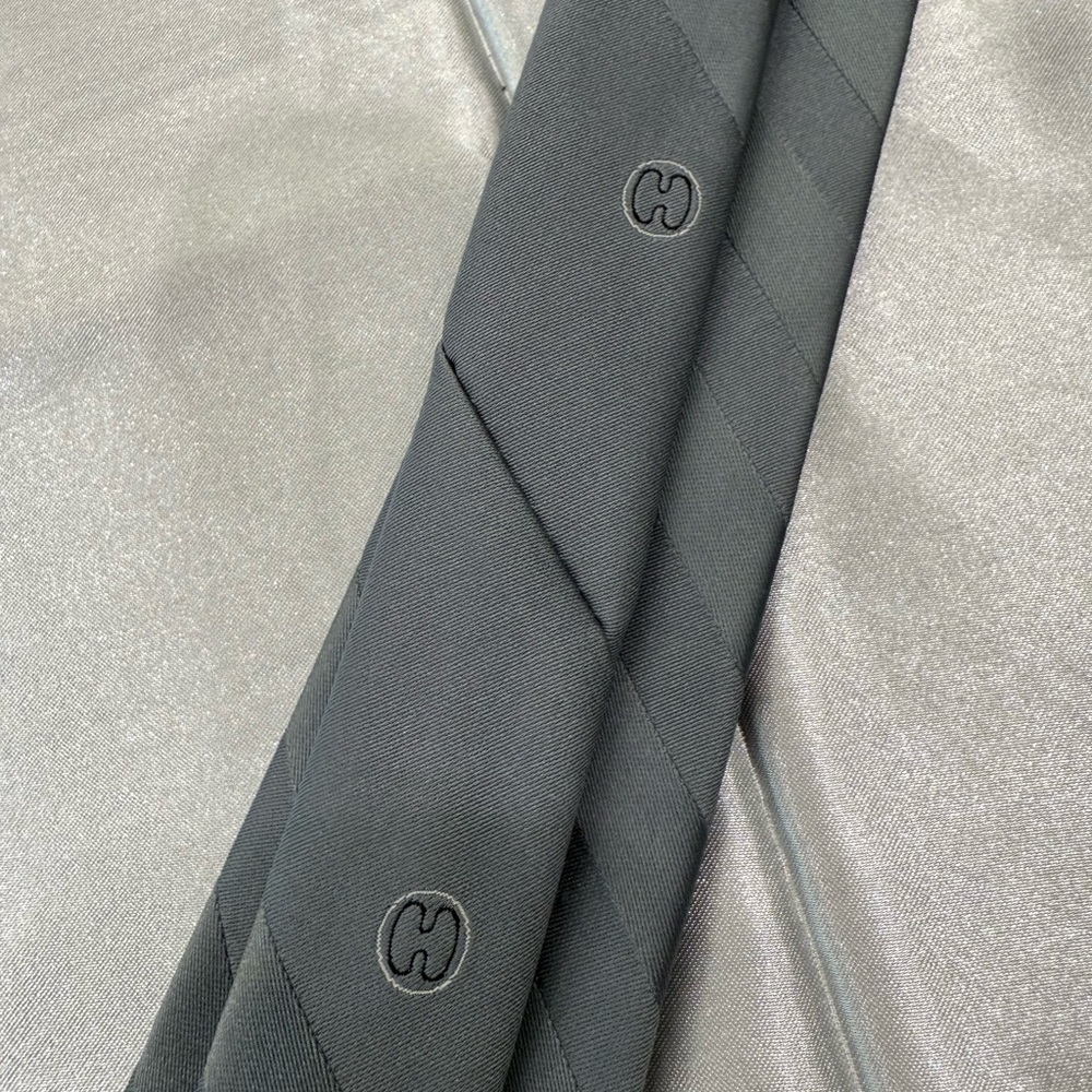 HALSTON III Gray Striped Tie - Picture 7 of 9
